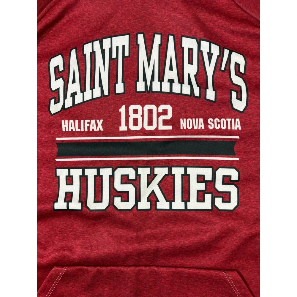 SAINT MARYS HUSKIES Maroon Pullover Hoodie Nova Scotia 3XL Fanthread Made in USA